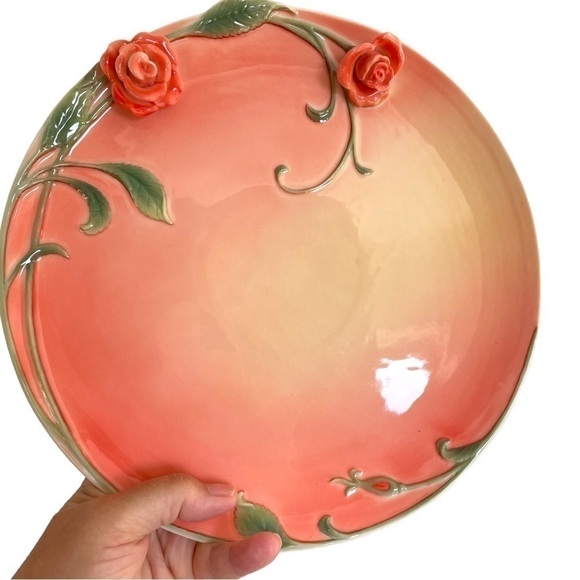 SORELLE servings plate, ceramic, rose design, excellent condition, no chips - Picture 6 of 6